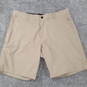 Hawke & Co Outfitter Mens Tan Hybrid Performance Shorts Size 36 Khaki Stretch